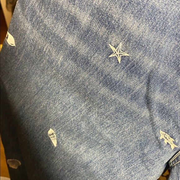 Free People We The Free Westward Embroidered Wide Barrel Leg Jeans - Picture 9 of 10